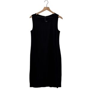 ST JOHN CAVIAR Black Sleeveless Sheath Dress